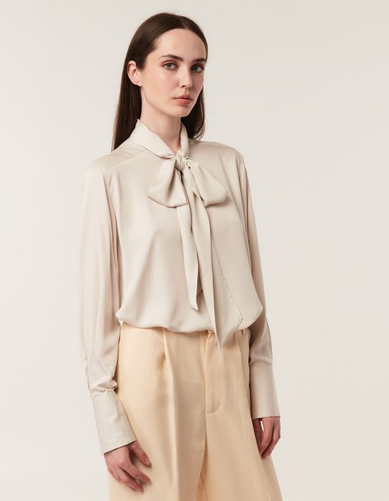 Blouse Off-white Viscose Solid colour Over