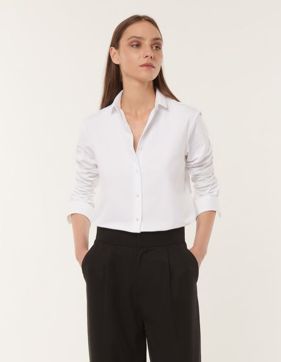 Shirt White Twill Regular Fit
