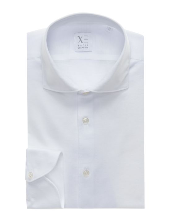 Camisa Cuello francés Liso Piqué Blanco Tailor Custom Fit