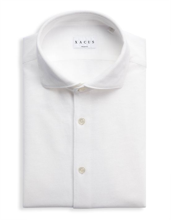 Camisa Cuello francés Liso Piqué Blanco Tailor Custom Fit