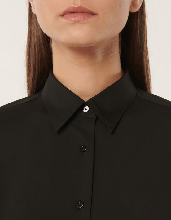 Shirt Black Active Solid colour Regular Fit hover
