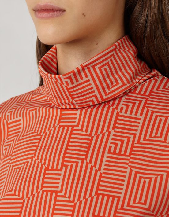 Blouse Orange Active Pattern One Size hover