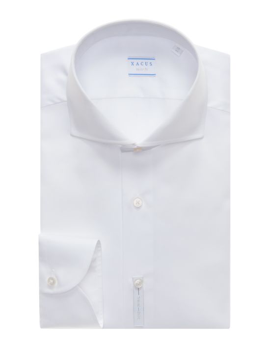 Camisa Cuello francés Blanco Sarga Liso Tailor Custom Fit