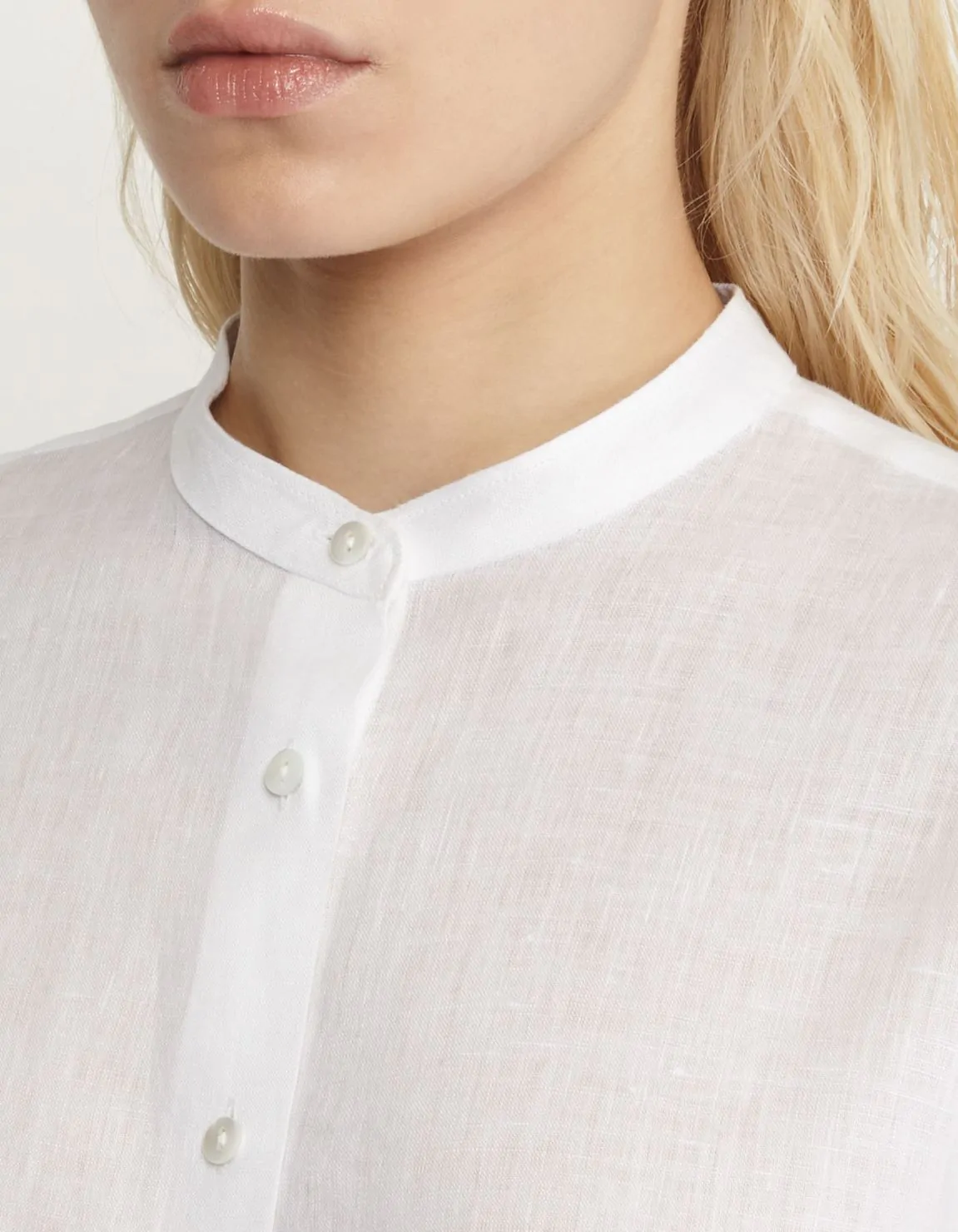 Camisa Blanco Lino Liso Regular Fit 2