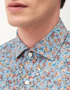 Smoke Blue Textured Pattern Shirt Collar small cutaway for Smoke Blue Textured Pattern Shirt Collar small cutaway for